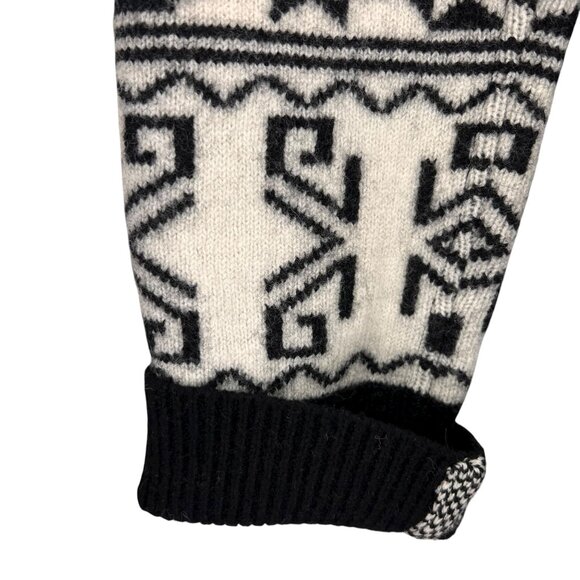 Veronica Beard Wool Sweater Jacket Shawl Collar Belt Aztec Tribal Jacquard Large - Picture 11 of 16